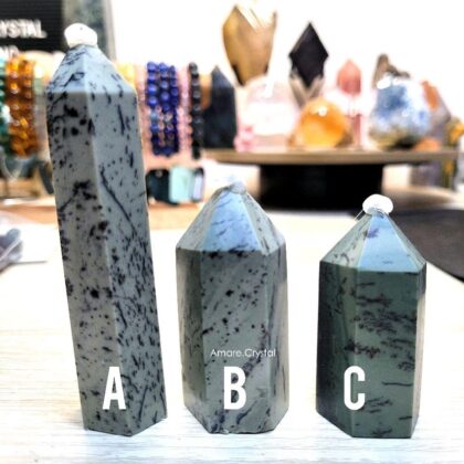 Dendritic Green Jasper Tower