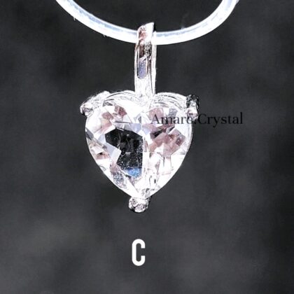 s925 Clear Quartz & Herkimer Liontin