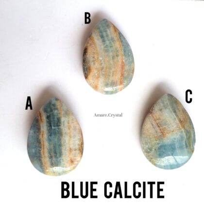 Blue CALCITE Crystal Liontin