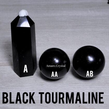 BLACK TOURMALINE Sphere & Tower