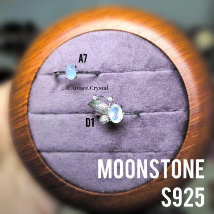 S925 Rainbow Moonstone Ring