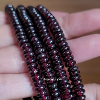 Garnet Rondelle Gelang