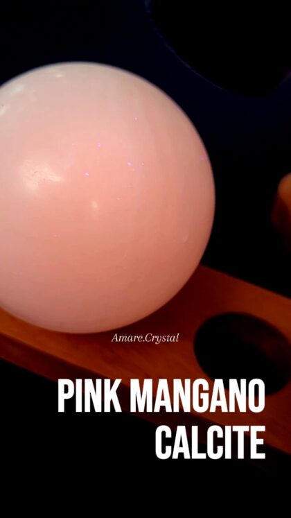 Pink Mangano Calcite Sphere