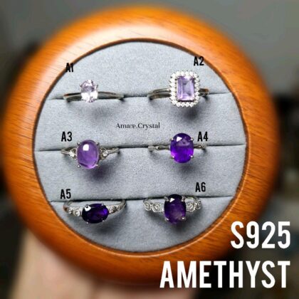 S925 Amethyst Quartz Ring