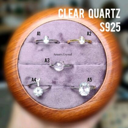 S925 Clear Quartz Ring