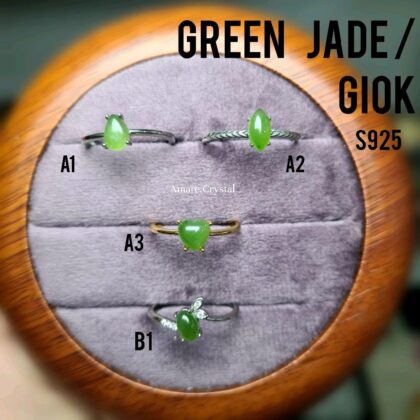 S925 Green Jade Giok Ring
