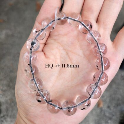 Black White Herkimer Gelang