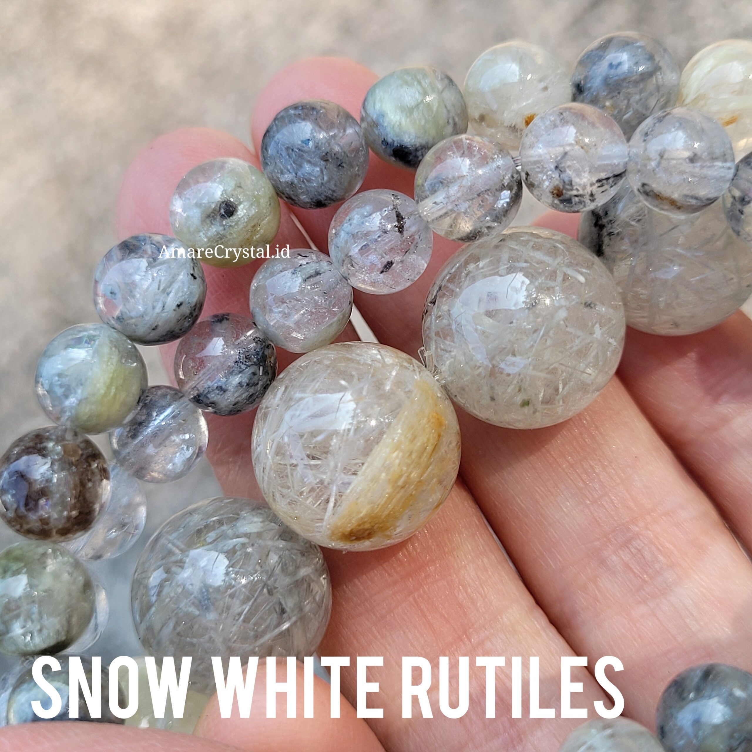 Snow White Rutile Gelang