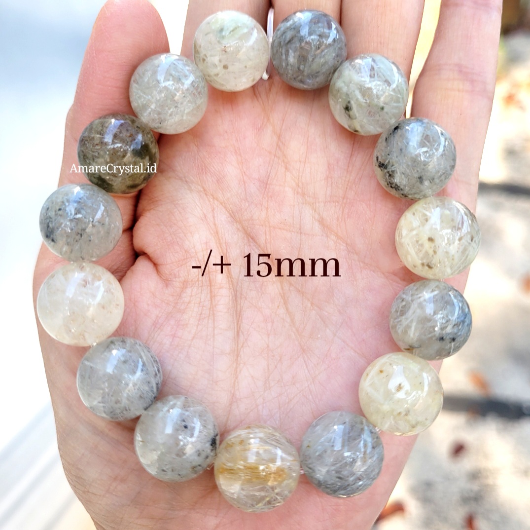 Snow White Rutile Gelang - Gambar 4