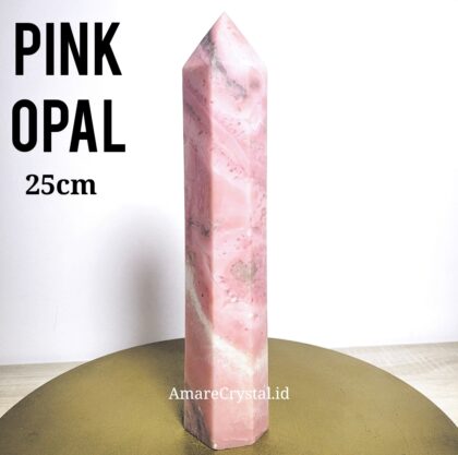 25cm Pink Opal Tower
